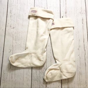 Hunter boots high socks off white/cream large size 8-10 women’s